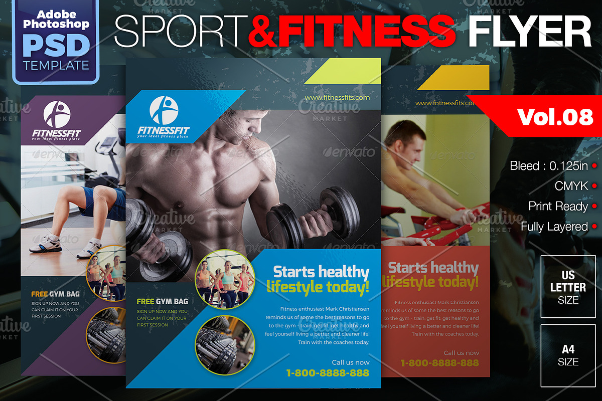 8-in-1 Sport & Fitness Flyers Bundle, a Flyer Template by KitCreativeStudio2 (Photo 9 of 9)