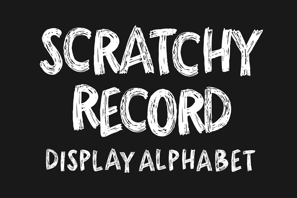 Scratchy Record Alphabet, an Illustration by Texture Pics (Photo 1 of 3)