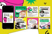 Pixelated Coffee Shop Instagram Set, a Social Media Template by Aiyari Graphic (Thumbnail 2 of 5)
