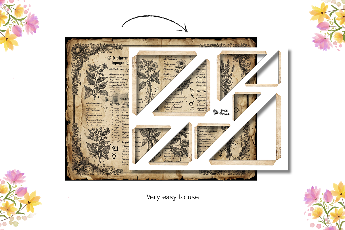 Corner Tuck Pocket Overlay PSD Canva, an Object Graphic by Print Haven Mochi Vintage (Photo 3 of 6)