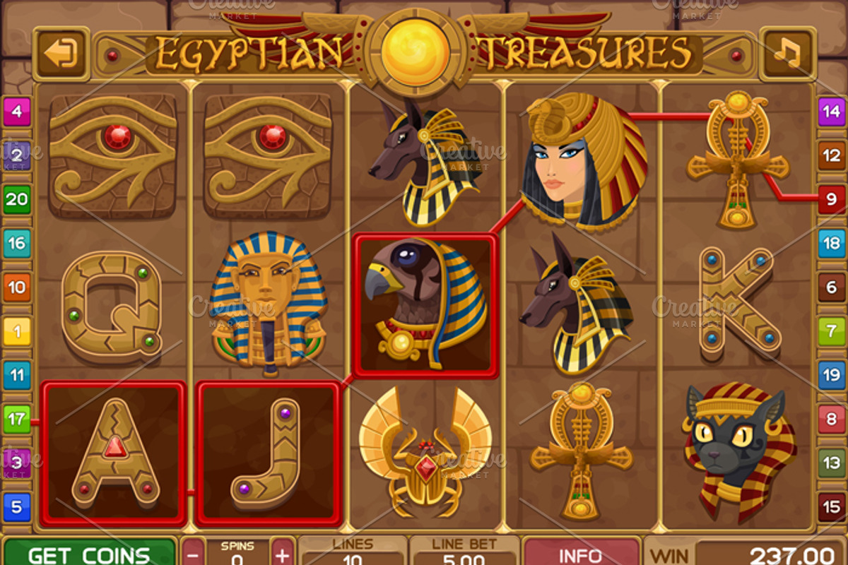 Egyptian treasures slots game, an Illustration by Saranai Store (Photo 10 of 11)