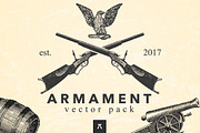 ARMAMENT - Vintage Illustration Pack, a Graphic by AndrewPixel (Thumbnail 1 of 11)