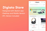 Digiato Store Design (RTL included), an App Template by Radian (Thumbnail 4 of 4)