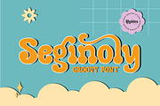 Seginoly - Retro Groovy Font, a Serif Font by Shakira Studio (Thumbnail 1 of 11)
