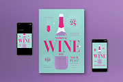 National Wine Day Flyer Set, a Flyer Template by graphicook (Thumbnail 1 of 3)