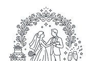41 Wedding Event Icon Pack, an Outline Icon by adenpinkstore (Thumbnail 13 of 17)
