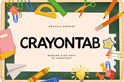 Crayontab – Modern Kids Font, a Sans Serif Font by overlaytemplates (Thumbnail 1 of 5)