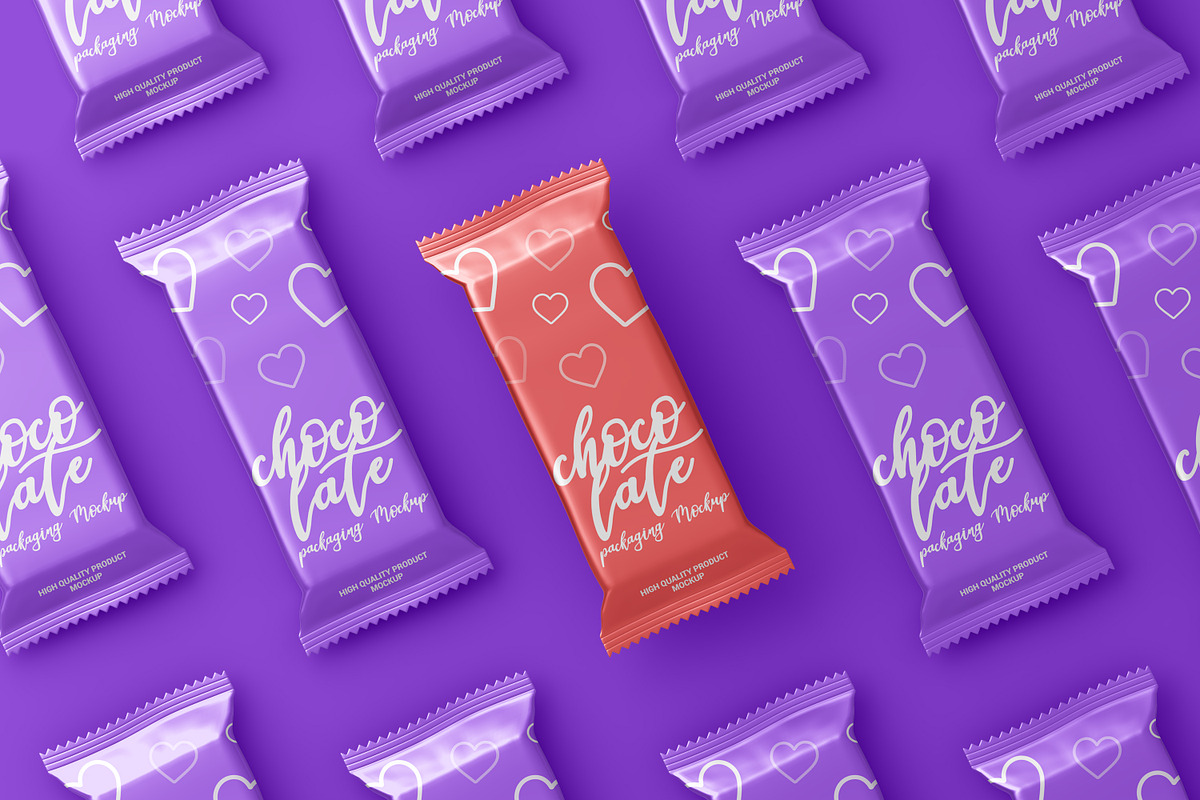 Chocolate Bar Packaging Mockup, a Packaging Mockup by Toasin Studio (Photo 5 of 8)