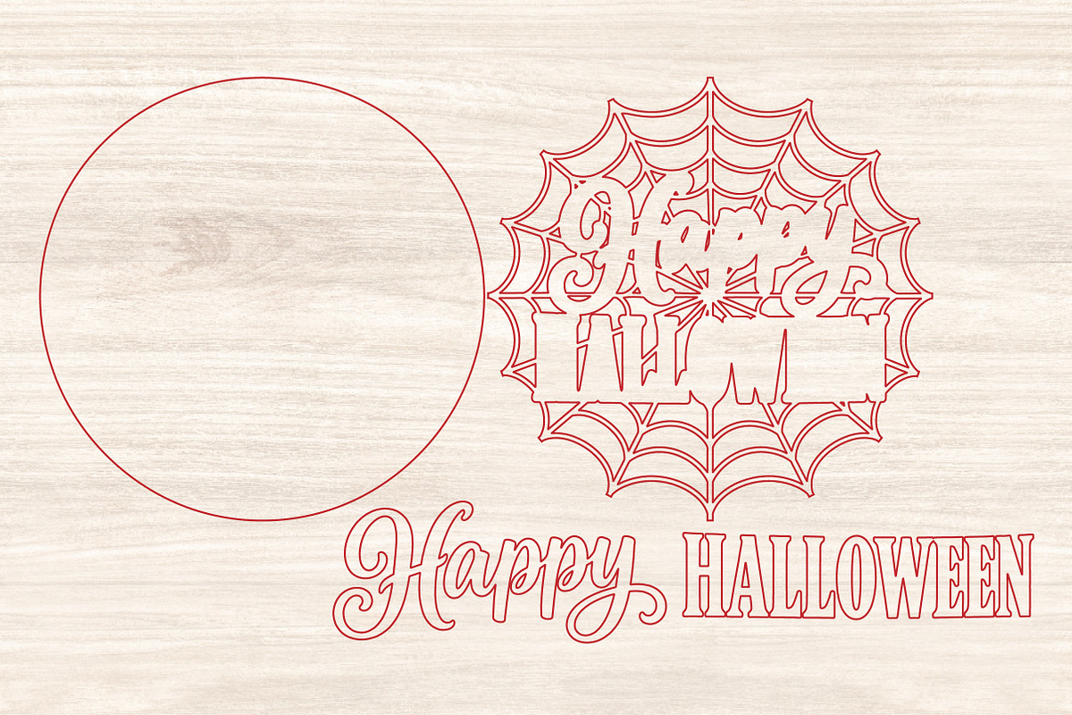 Happy Halloween Door Hanger SVG, an Object Graphic by Libby Wishes (Photo 3 of 3)