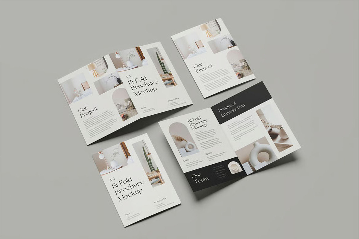 A4 Bi-Fold Brochure Mockup Vol 2, an Advertising Mockup by zpackcreative (Photo 6 of 7)