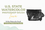 Iowa US Watercolor PS Brush, a Brush Add-On by Fernwel Creative (Thumbnail 1 of 6)