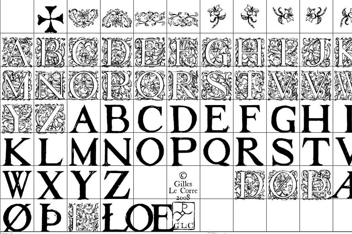 1584 Rinceau Initials preview 3
