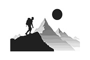 Adventure Hiking Silhouette Bundle, an Object Graphic by Designs_River (Thumbnail 7 of 16)