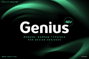 Genius, a Sans Serif Font by Artegra (Thumbnail 1 of 10)