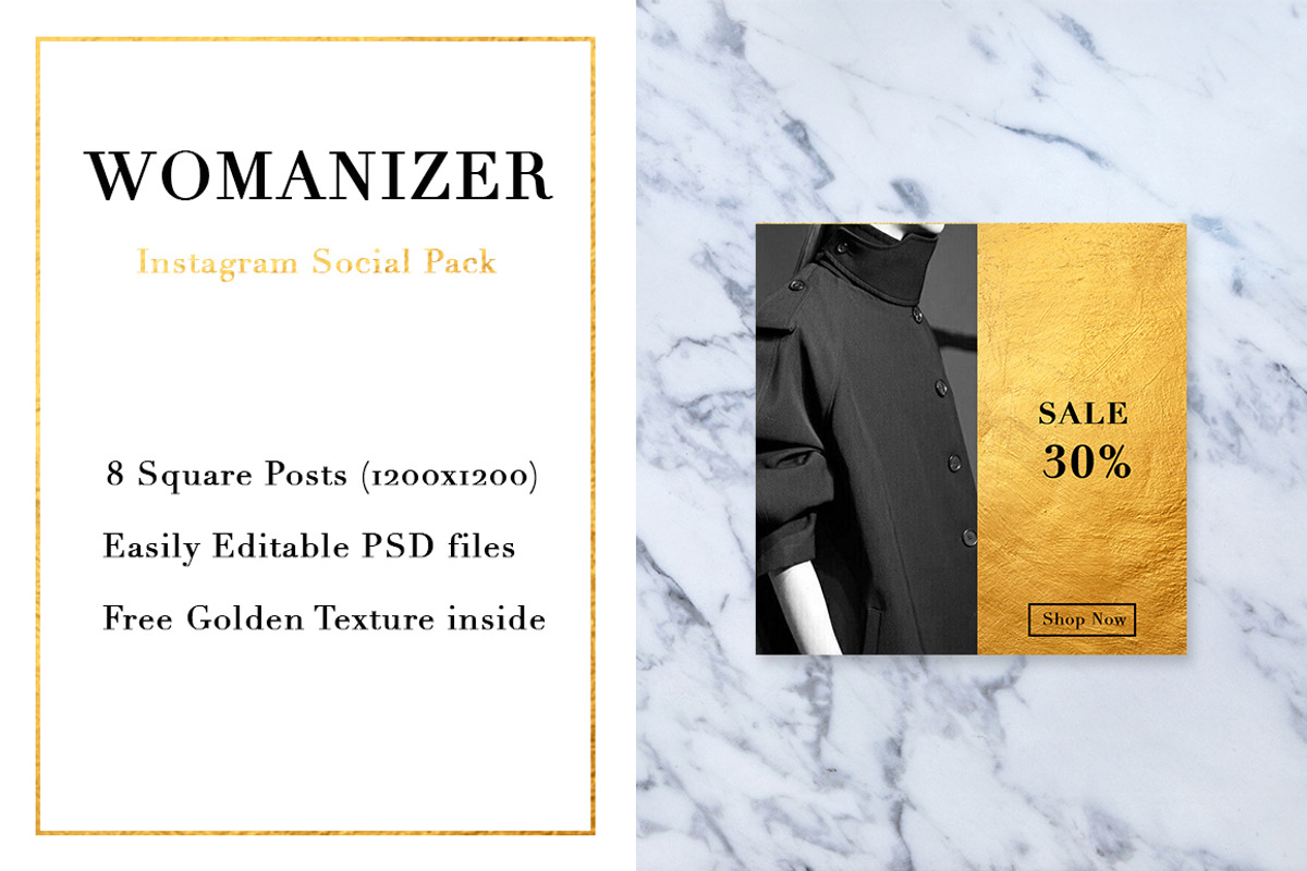 Womanizer Social Media Pack, a Templates & Theme by RedRiver Studio (Photo 7 of 10)