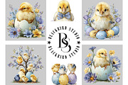 Whimsical Easter Chick Clipart, an Illustration by Black Bird Studio (Thumbnail 5 of 5)
