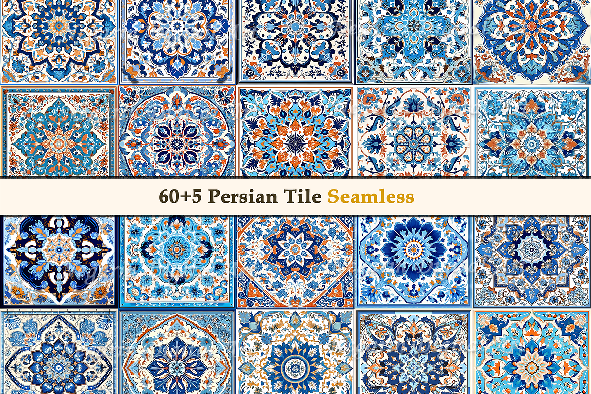 Persian Pattern Tile V2, a Pattern Graphic by Negarin Digital Art (Photo 5 of 8)