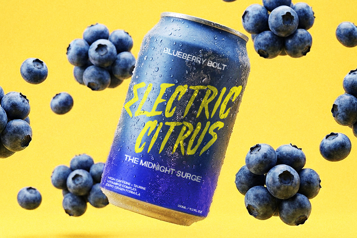 Wild Thunder - Energy Drink Font, a Handwritten Font by Letterhend Studio (Photo 8 of 9)