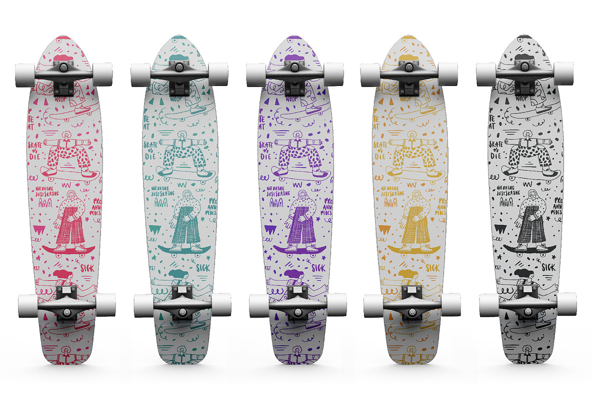 A collection of playful skaters, a Person Illustration by lexminci (Photo 8 of 10)