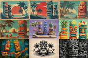 120 Tropical Tiki Mask Illustrations, a Decorative Illustration by Incomelion (Thumbnail 2 of 20)