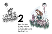 Scary Alice in Wonderland, a Person Illustration by Vitaliy Grin (Thumbnail 1 of 3)