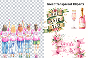 Bride To Be Clipart Bachelorette PNG, a Decorative Illustration by Paper Artsthetics (Thumbnail 2 of 5)