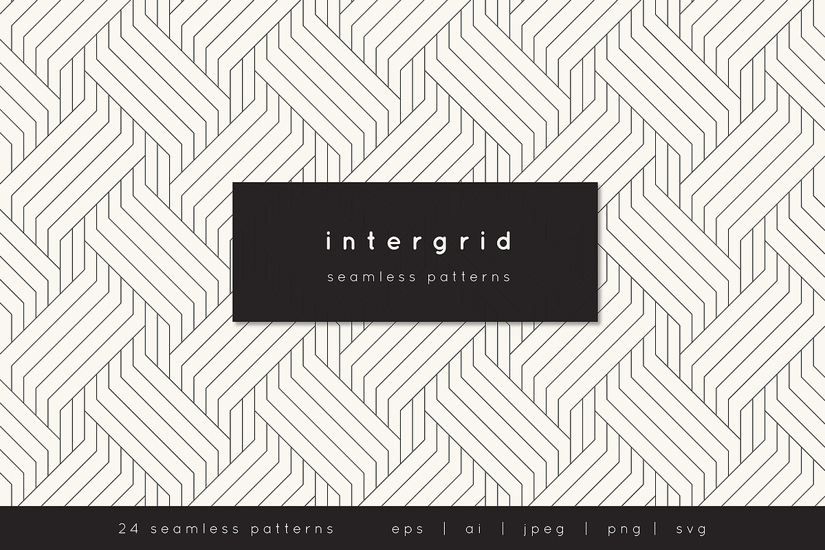 Intergrid. Seamless Pattern Set, a Pattern Graphic by Curly_Pat (Photo 1 of 7)