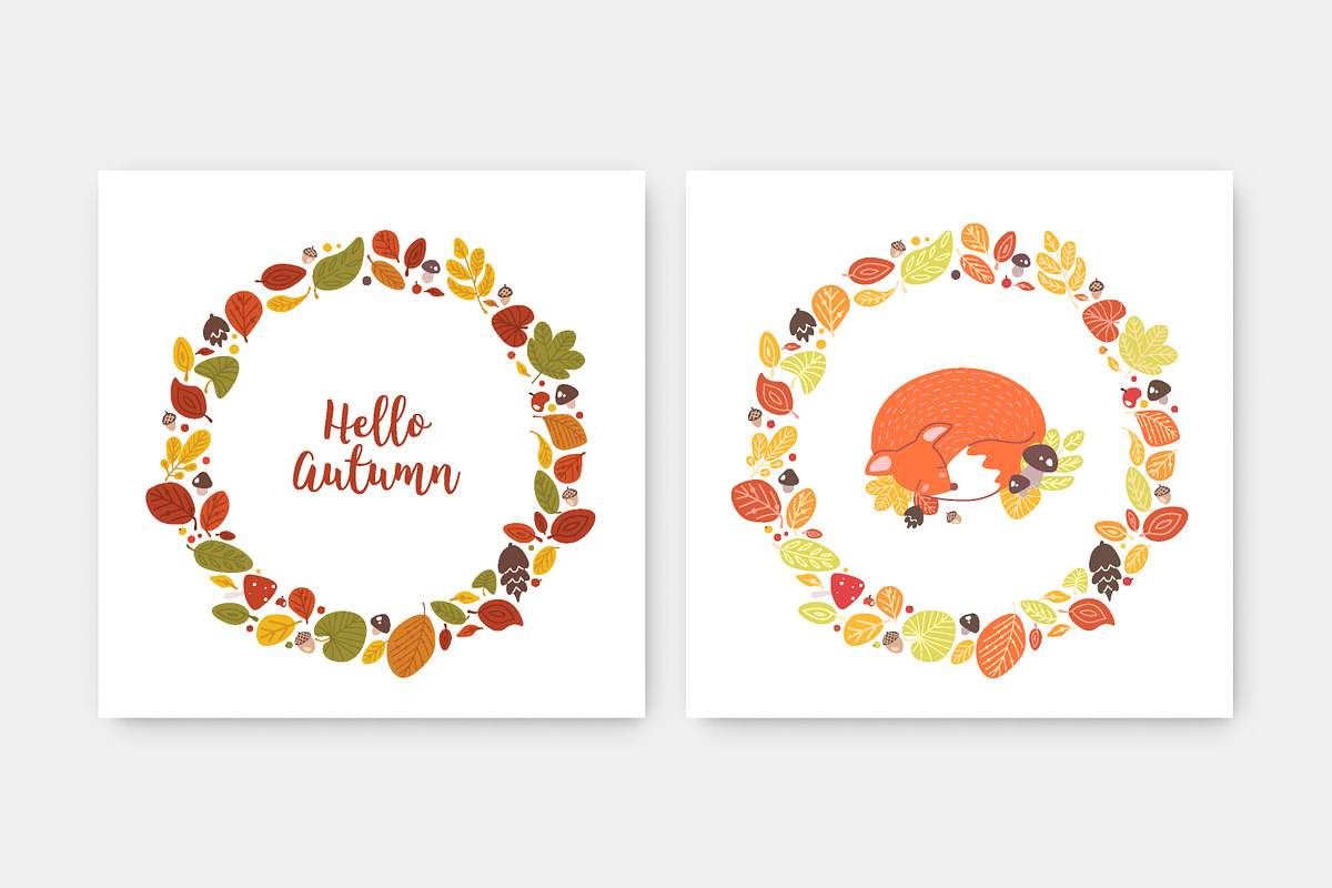 Autumn bundle, patterns, posters, an Animal Illustration by Good Studio (Photo 8 of 15)