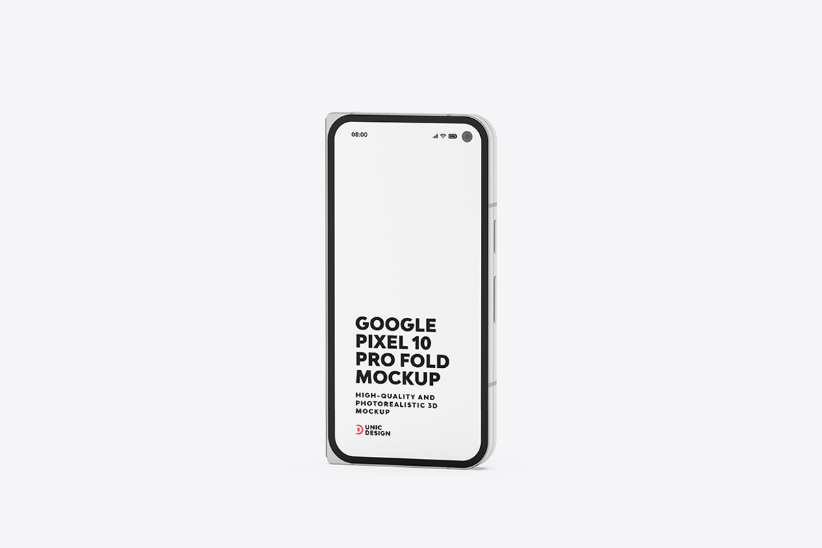 Google Pixel 10 Pro Fold Mockup, an Android Mockup by UnicDesign (Photo 4 of 13)