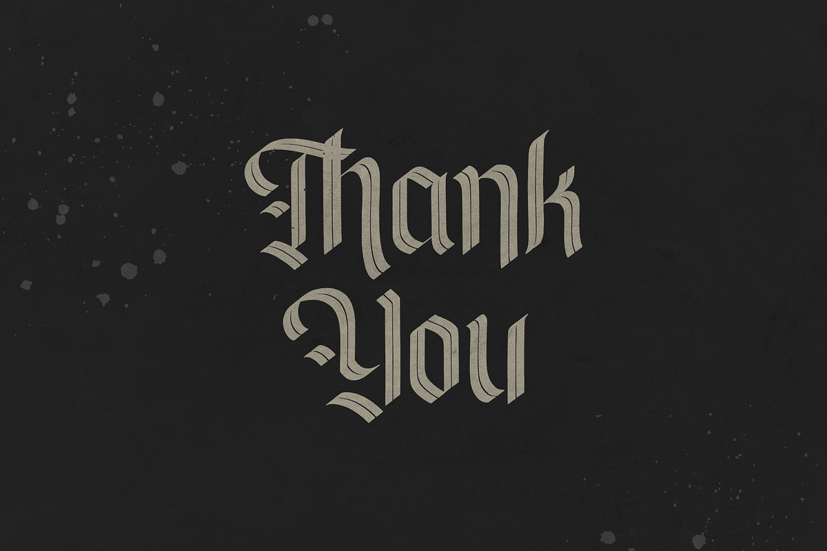Silverback - Blackletter Typeface, a Blackletter Font by LetterStuff Typefoundry (Photo 7 of 7)