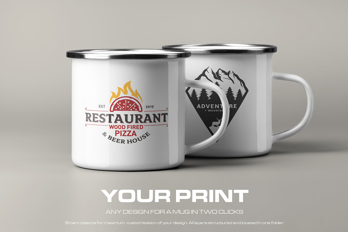 7 Mockups of Enamel Metal Mug, a Cups & Container Mockup by Grow Design Craft Studio (Photo 4 of 8)