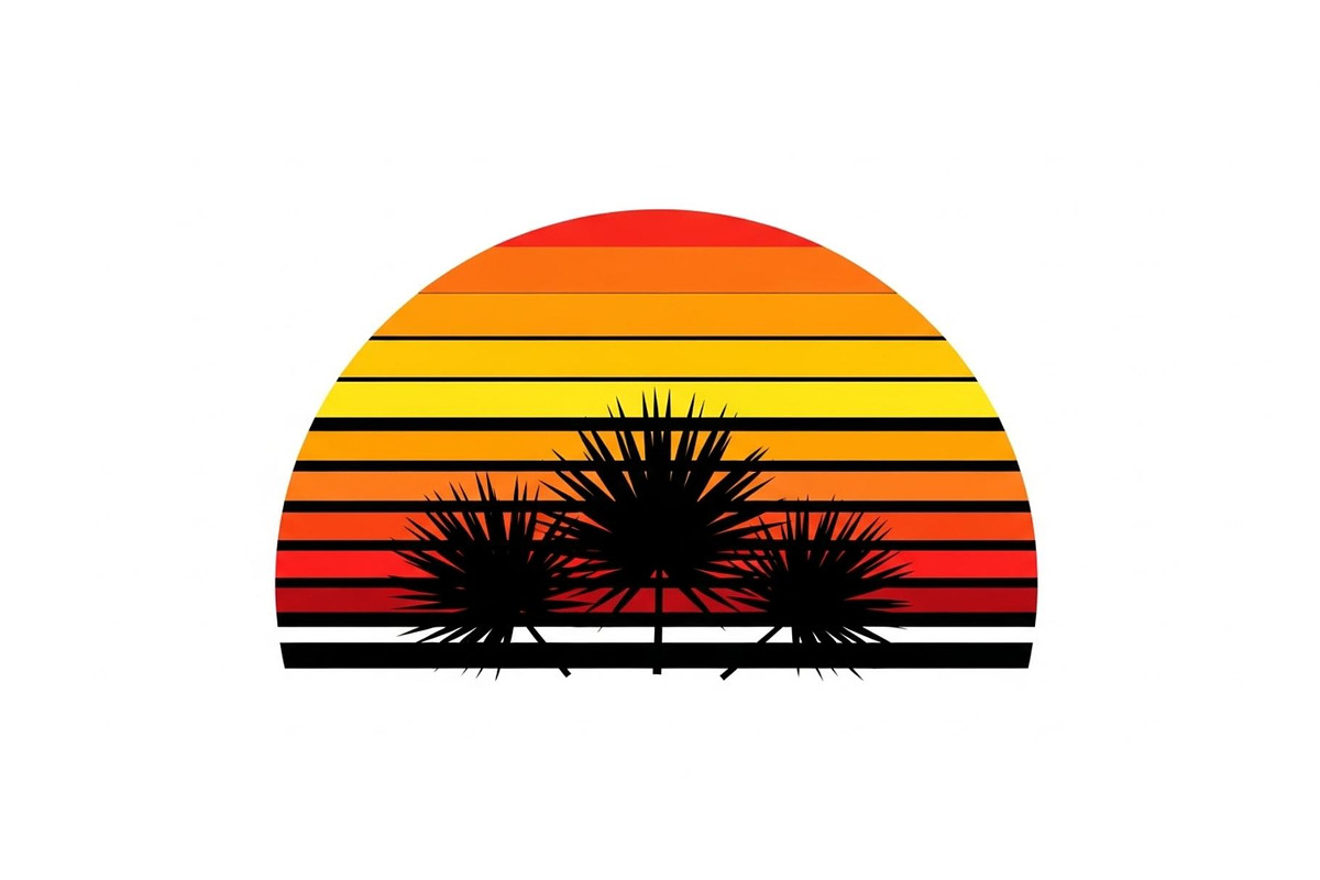 Desert Sunset Landscape Bundle, an Illustration by yasushie (Photo 2 of 31)