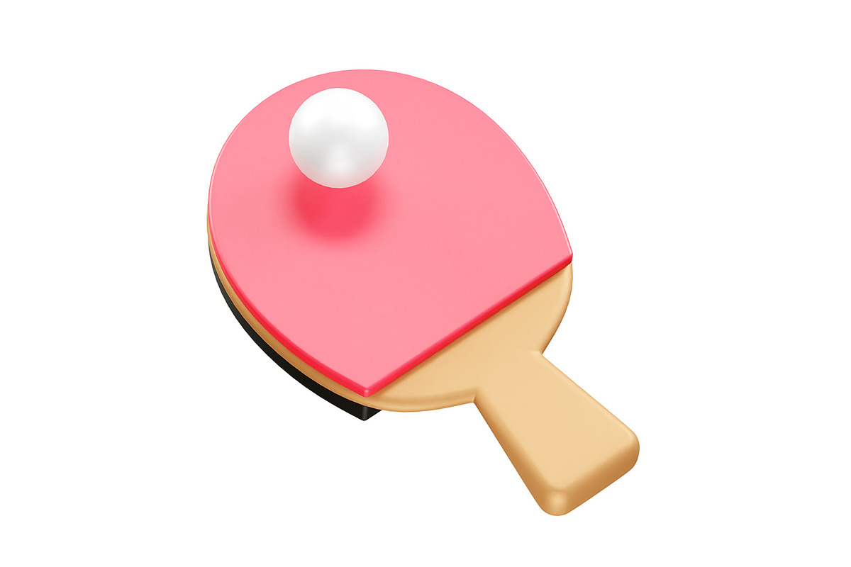 Table Tennis Racket with Ball icon, an Object Illustration by fahad121