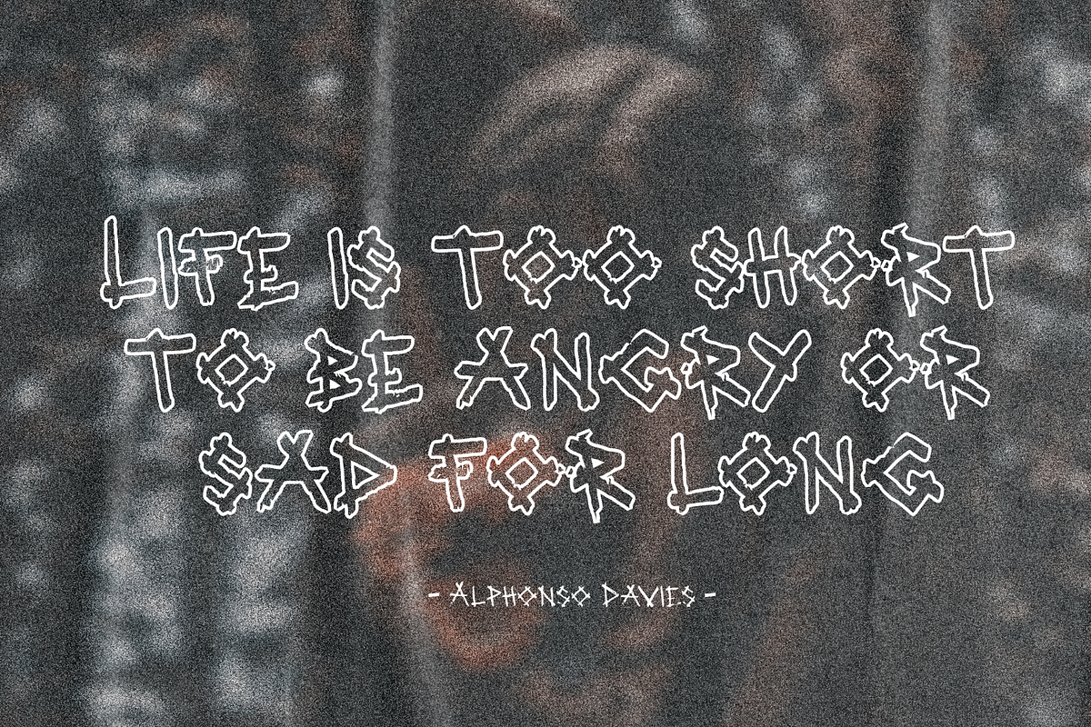 Volklore - Edgy Trashed Font, a Script Font by Mofr 24 (Photo 8 of 10)