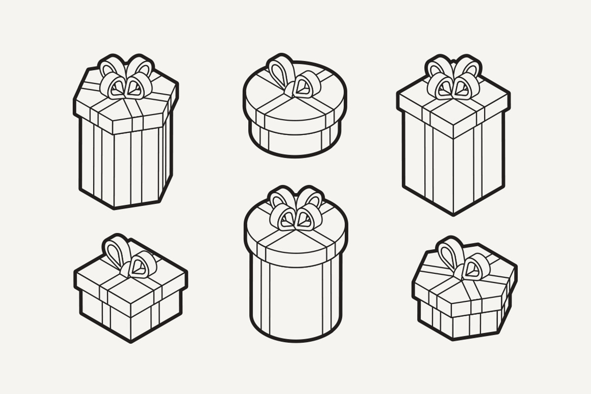 Vector gift boxes collection, an Object Illustration by Exit Graphic Shop (Photo 5 of 5)