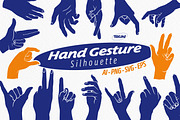 Hand Gesture Silhouette, an Illustration by Tekuni (Thumbnail 1 of 8)