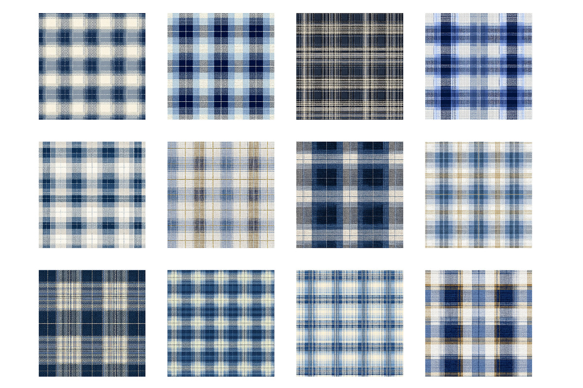 Blue Tartan Patterns, a Texture Illustration by Designworld (Photo 2 of 6)