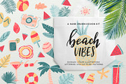Beach Vibes - Summer design kit, an Object Graphic by Gray Cat Graphics (Thumbnail 1 of 14)