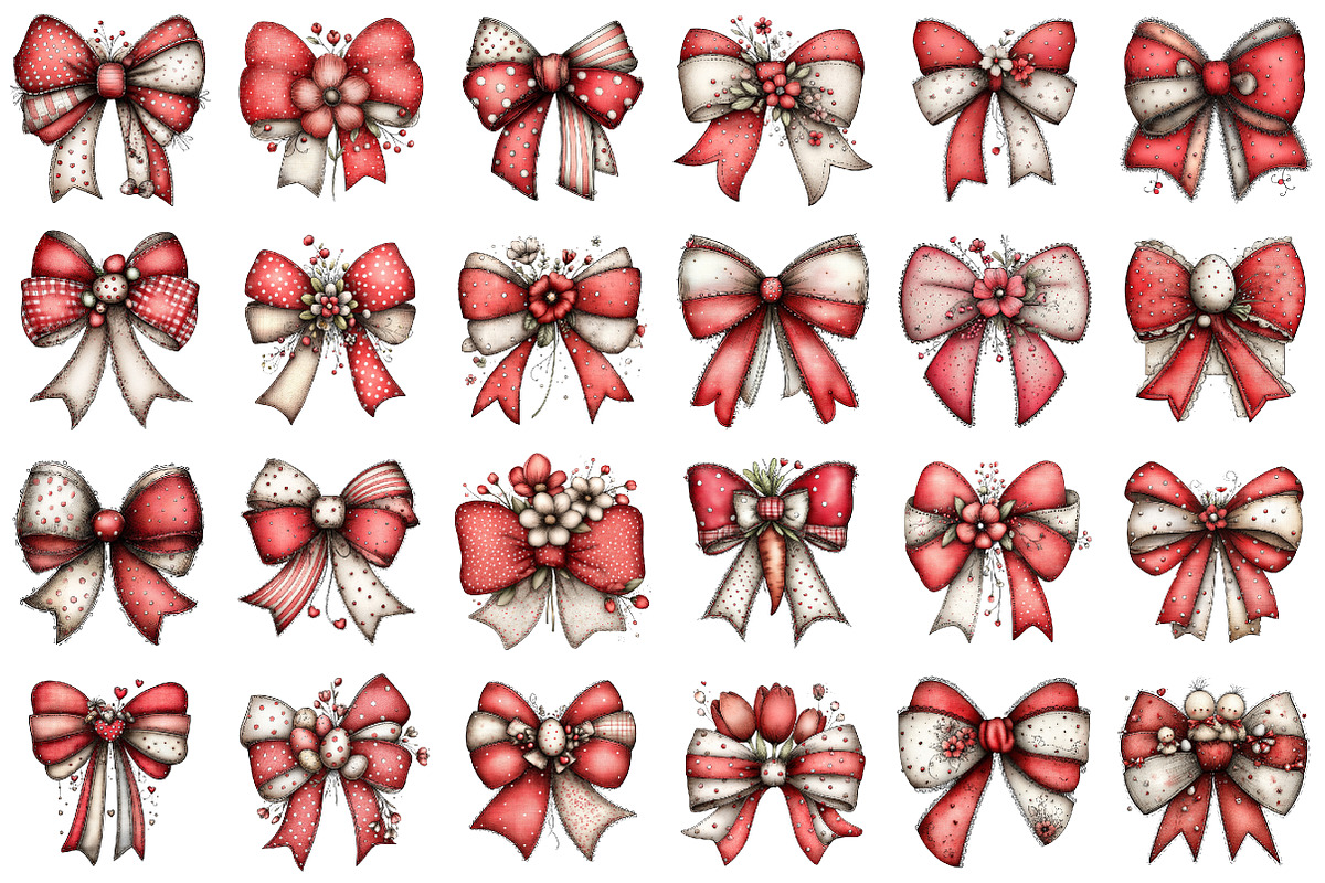 Whimsical Easter Bow Clipart, an Illustration by designcity5 (Photo 2 of 5)
