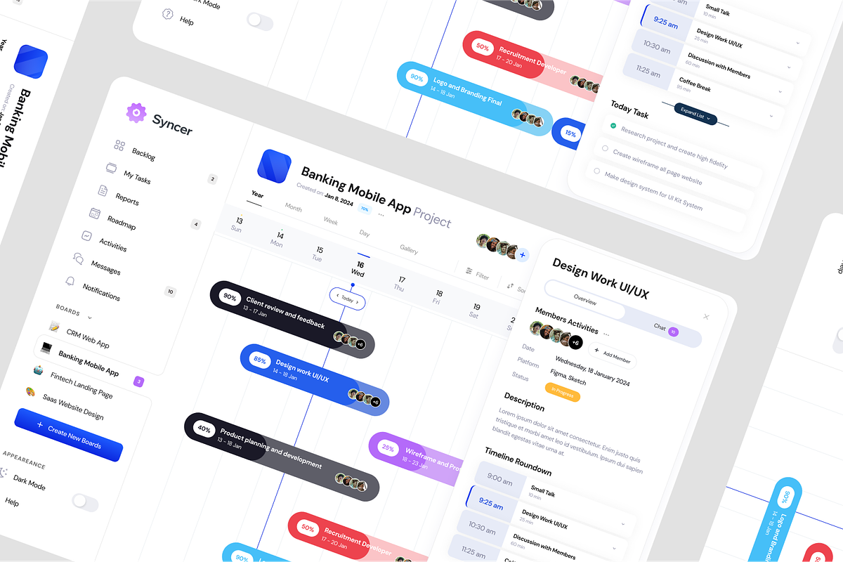 Task Management Admin Dashboard, an UI Kit Template by SquidPixey (Photo 3 of 5)