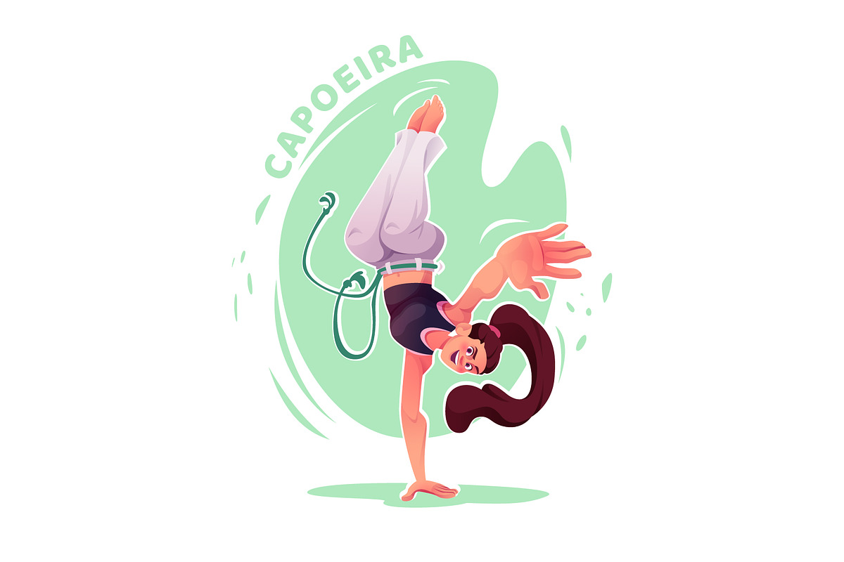 Capoeira action poses, an Illustration by VectorVision (Photo 11 of 13)