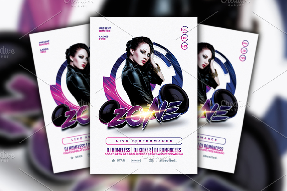 Party Flyer Template, a Flyer Template by dimindie