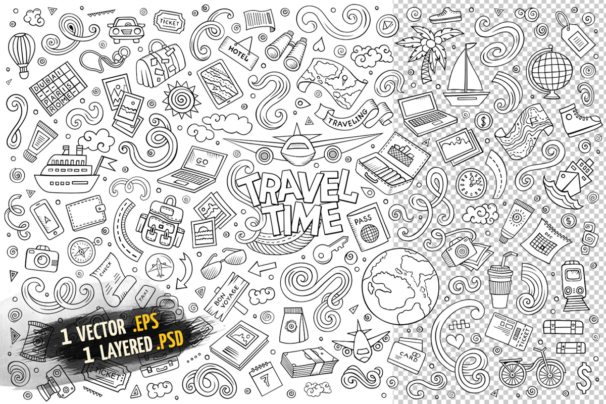 Travel Objects & Symbols Set, an Object Graphic by BALABOLKA (Photo 3 of 4)