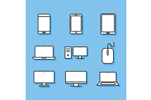 set of devices technology, a Technology Illustration by studiogstock