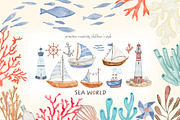 Sea world ,Baby pictures,PNG clipart, a Decorative Illustration by Hello My Print (Thumbnail 8 of 9)