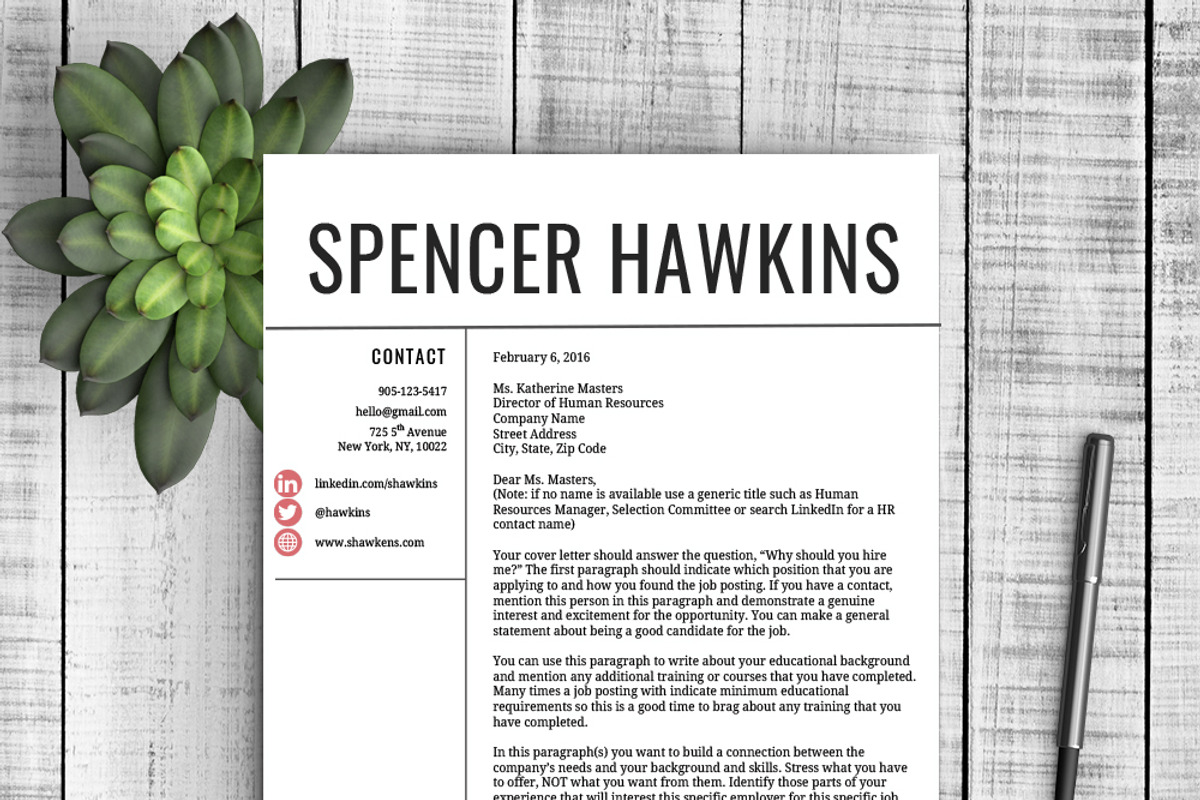 Resume Template Spencer, a Resume Template by Resume Template Shoppe (Photo 3 of 4)