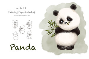 Panda Coloring Pages. Animals