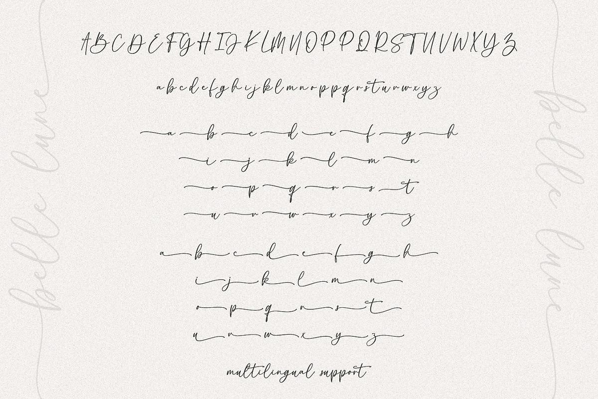 Belle Lune Script, a Script Font by Prestige Artsy Studio (Photo 9 of 9)