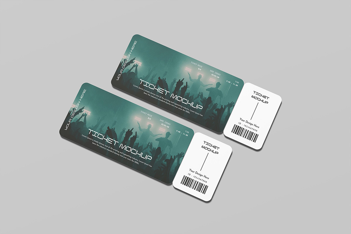 Ticket Mockup, an Advertising Mockup by ZifaraDesign (Photo 5 of 11)