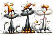 Quirky Chirstmas Cat-27 Png, an Illustration by Libby Wishes (Thumbnail 5 of 7)
